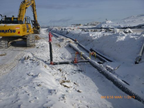 20150301-004 Pose conduite préisolée ligne 4